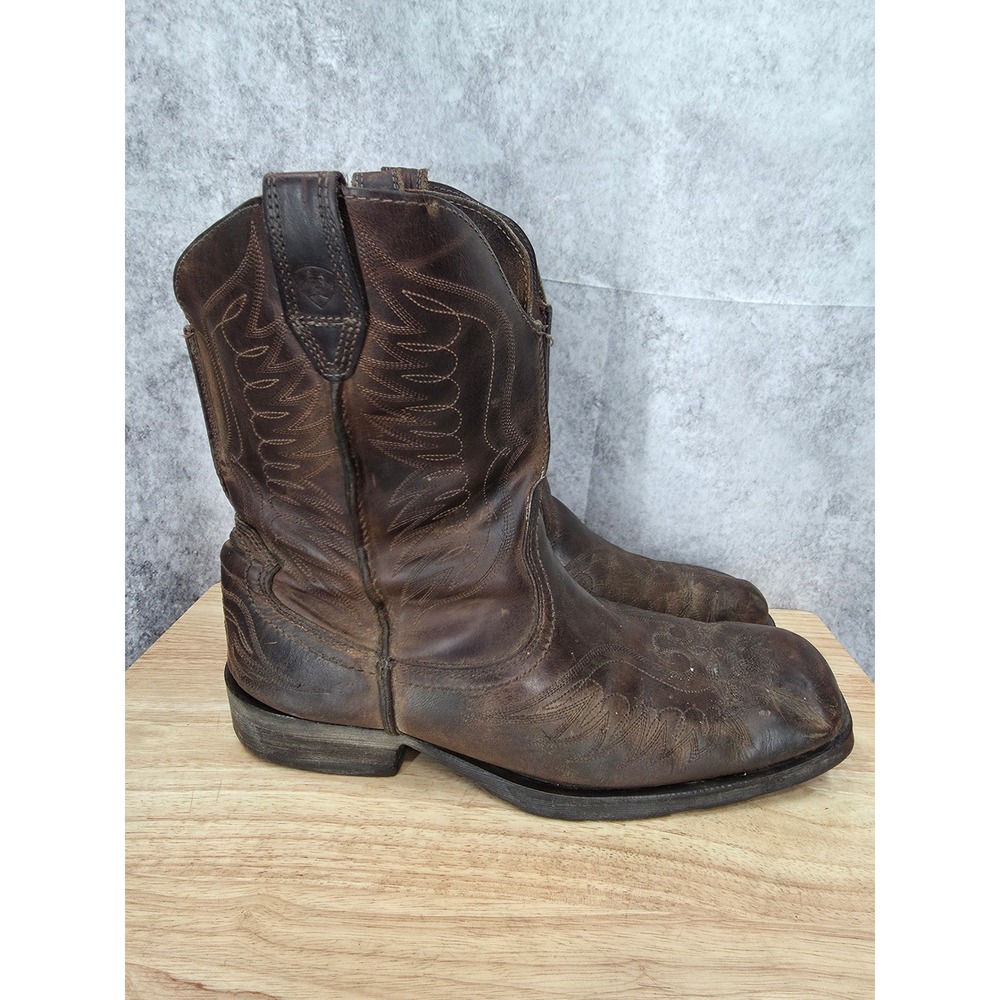 Ariat Western Boots Mens 12 Sport Square Toe  Brown Leather 10010944